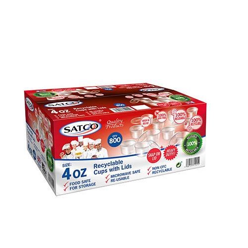 Satco 4oz Cups & Lids